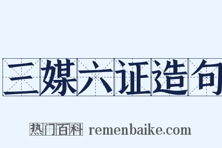 三媒六证造句是什么意思的图片